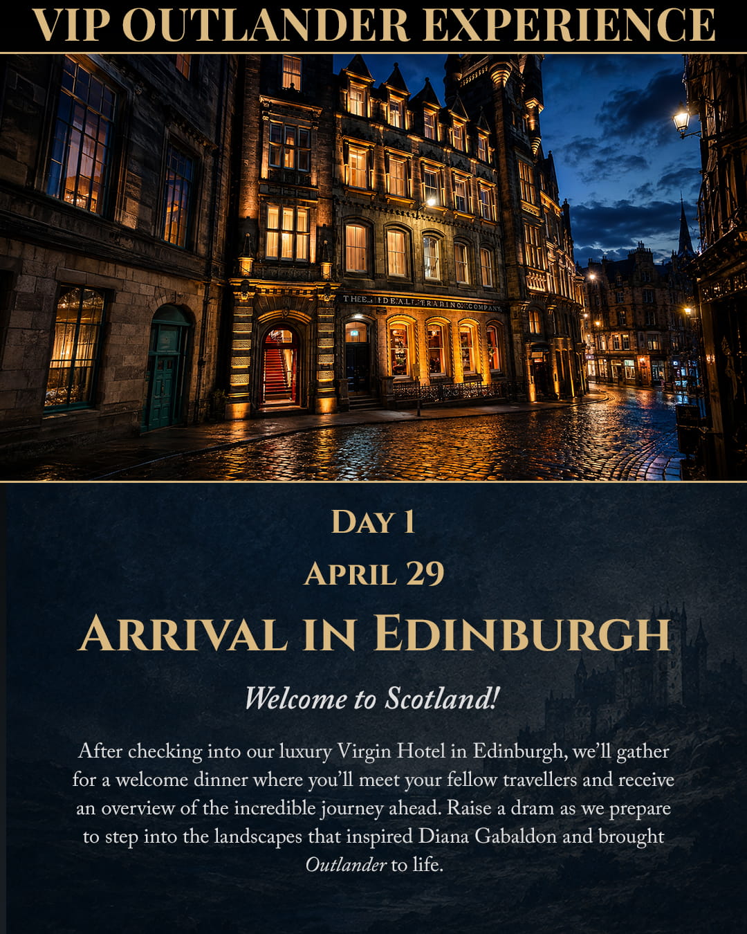 Arrival in Edinburgh
